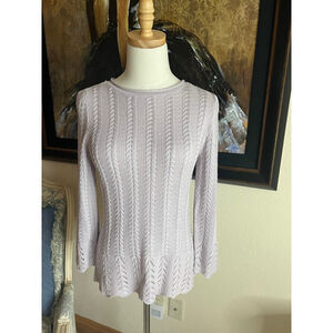 Women's LAUREN Ralph Lauren Lavender Cable Knit Sweater S